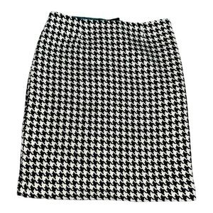 DALIA Collection Tweed Black and White Midi Skirt Size 4